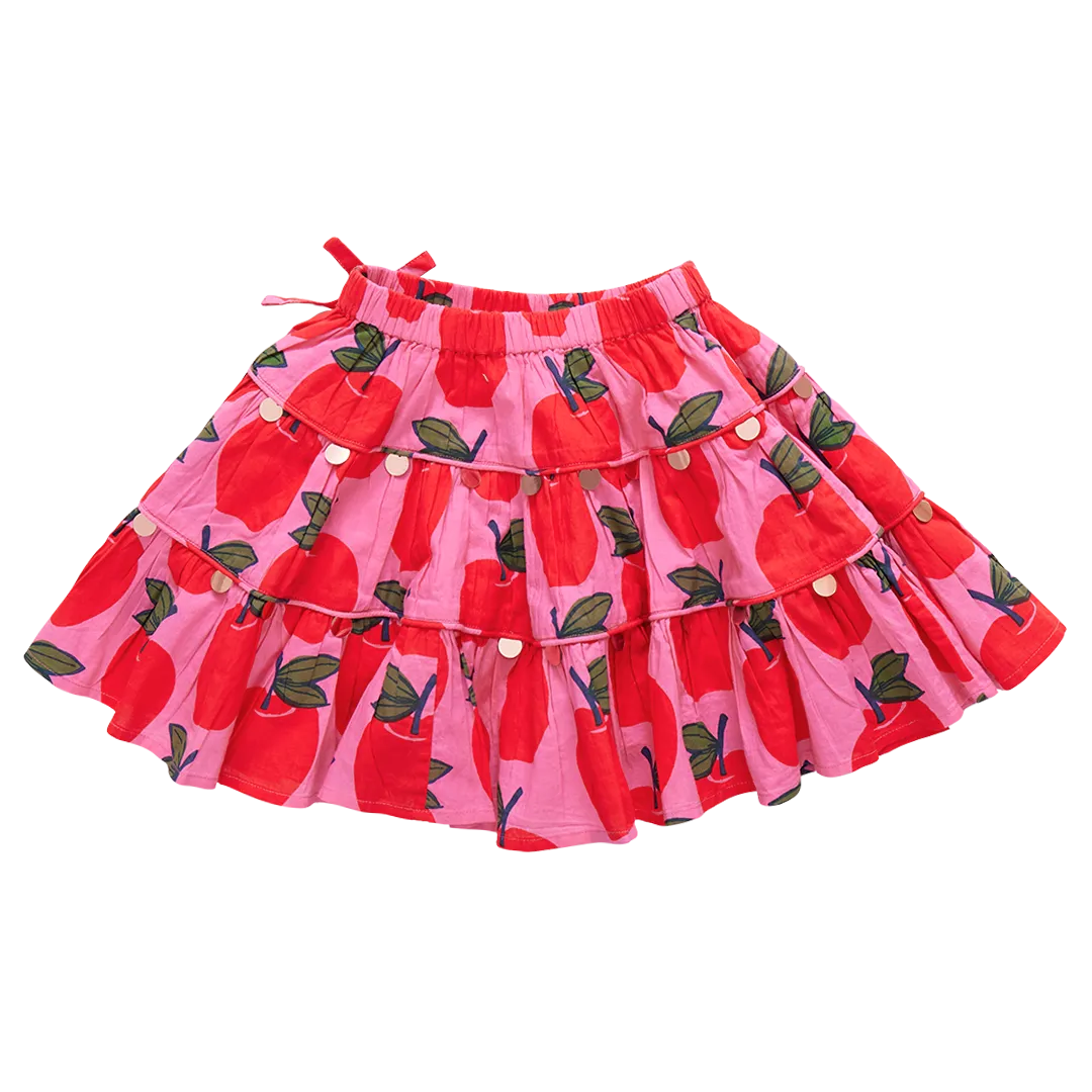 Allie Skirt, Pink Apples