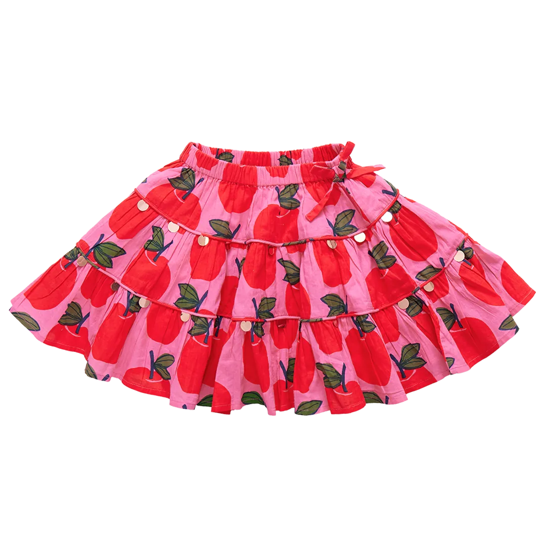 Allie Skirt, Pink Apples