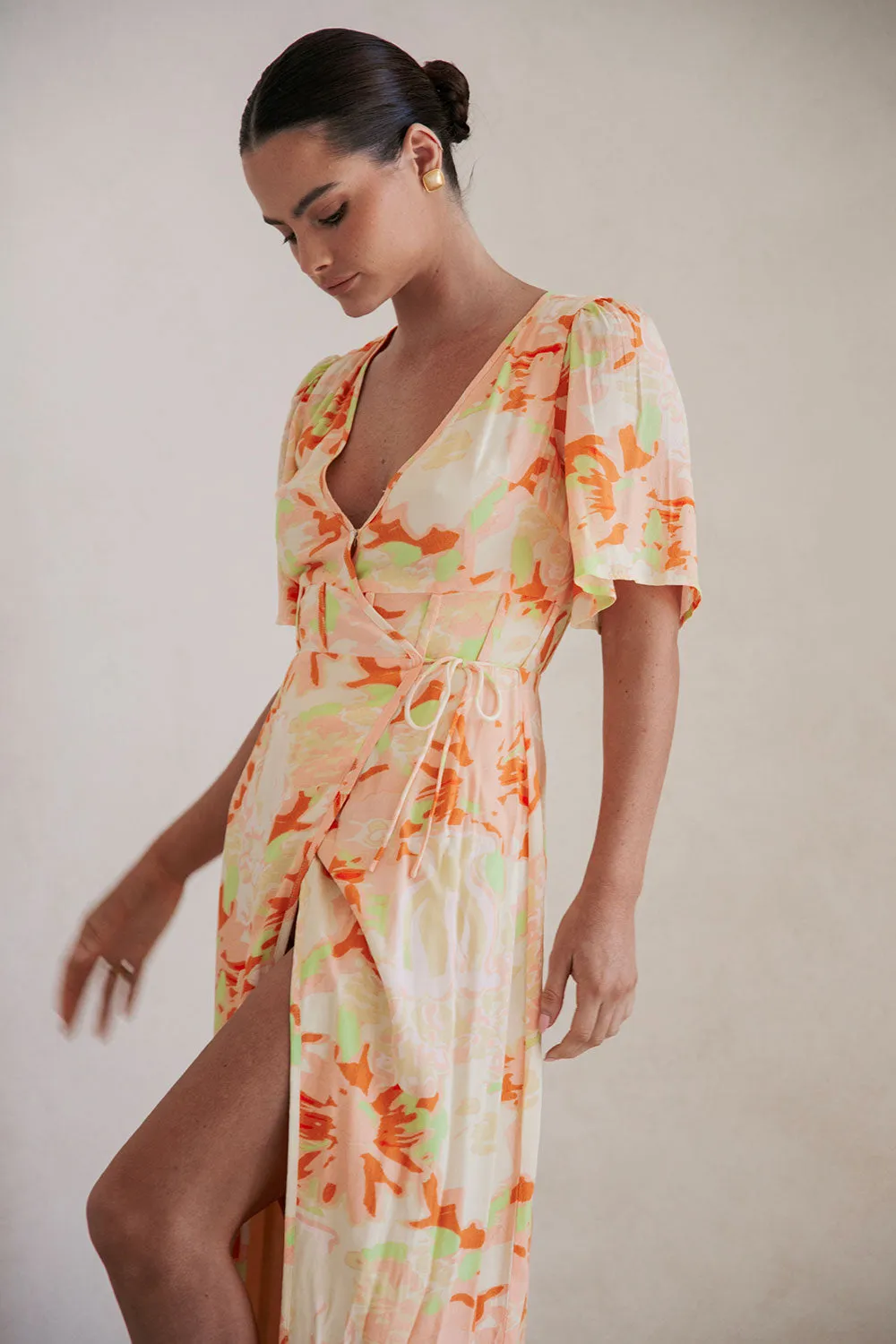 Aquitaine Wrap Dress - Motion Floral