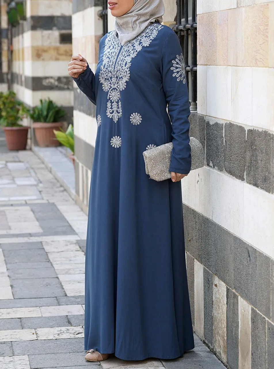 Asala Embroidered Abaya Gown