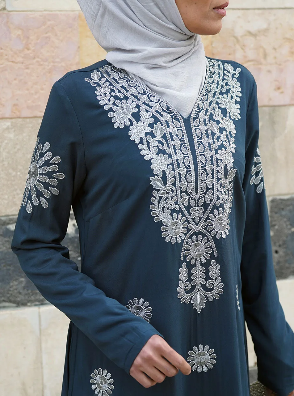 Asala Embroidered Abaya Gown