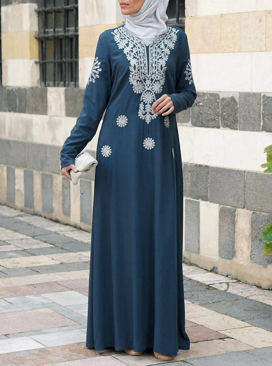 Asala Embroidered Abaya Gown