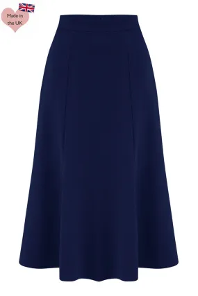 Bette Midi Skirt in Navy