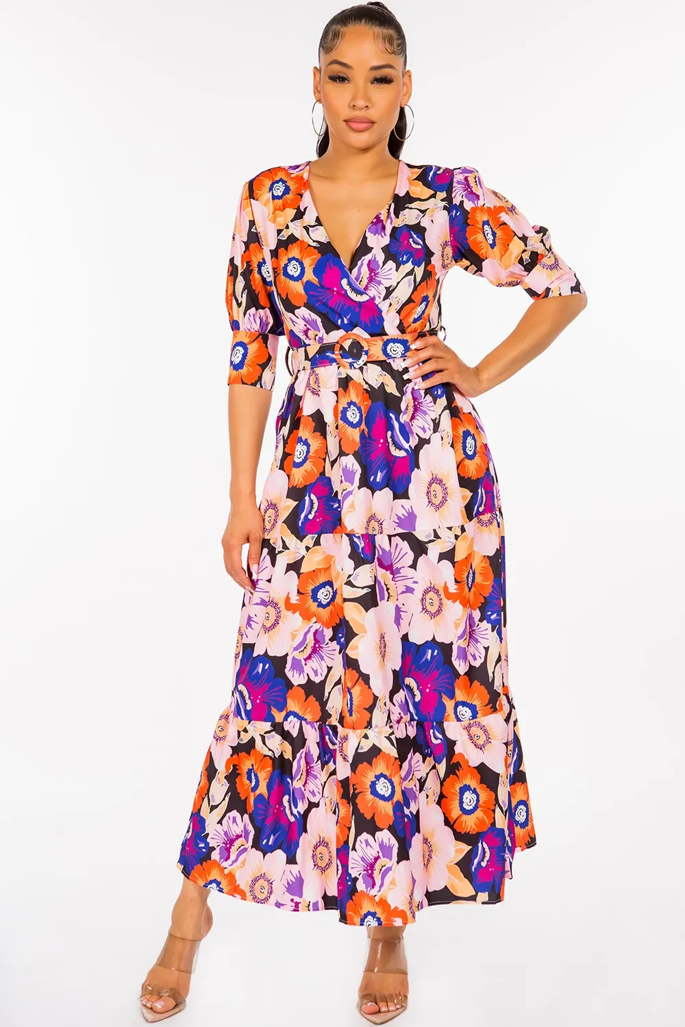 Bohemian Multi Floral Maxi Dress-FINAL SALE-NOT ELIGIBLE FOR EXCHANGE OR REFUND