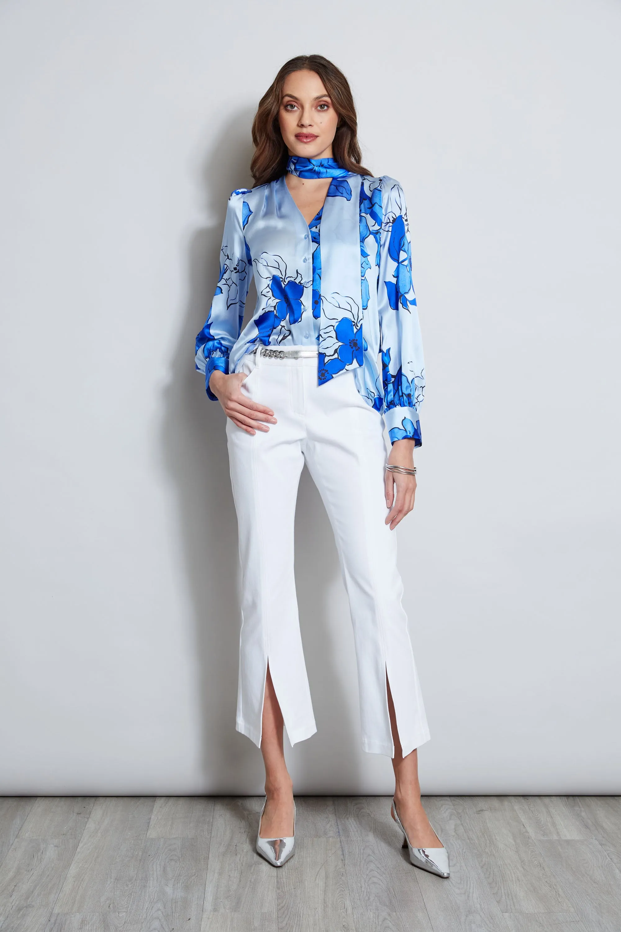 Chelsea Floral Tie Neck Shirt