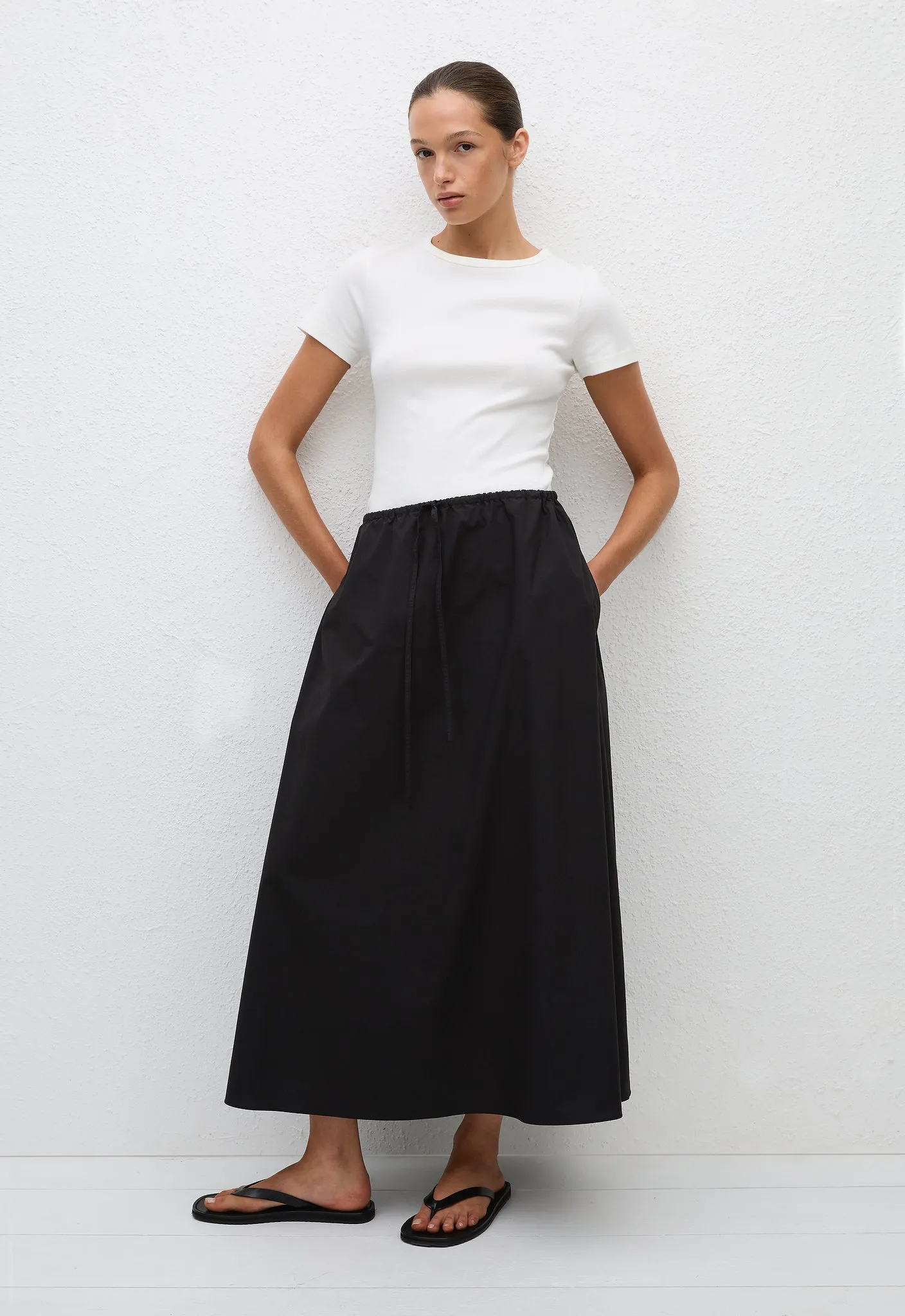 Drawcord Skirt - Black