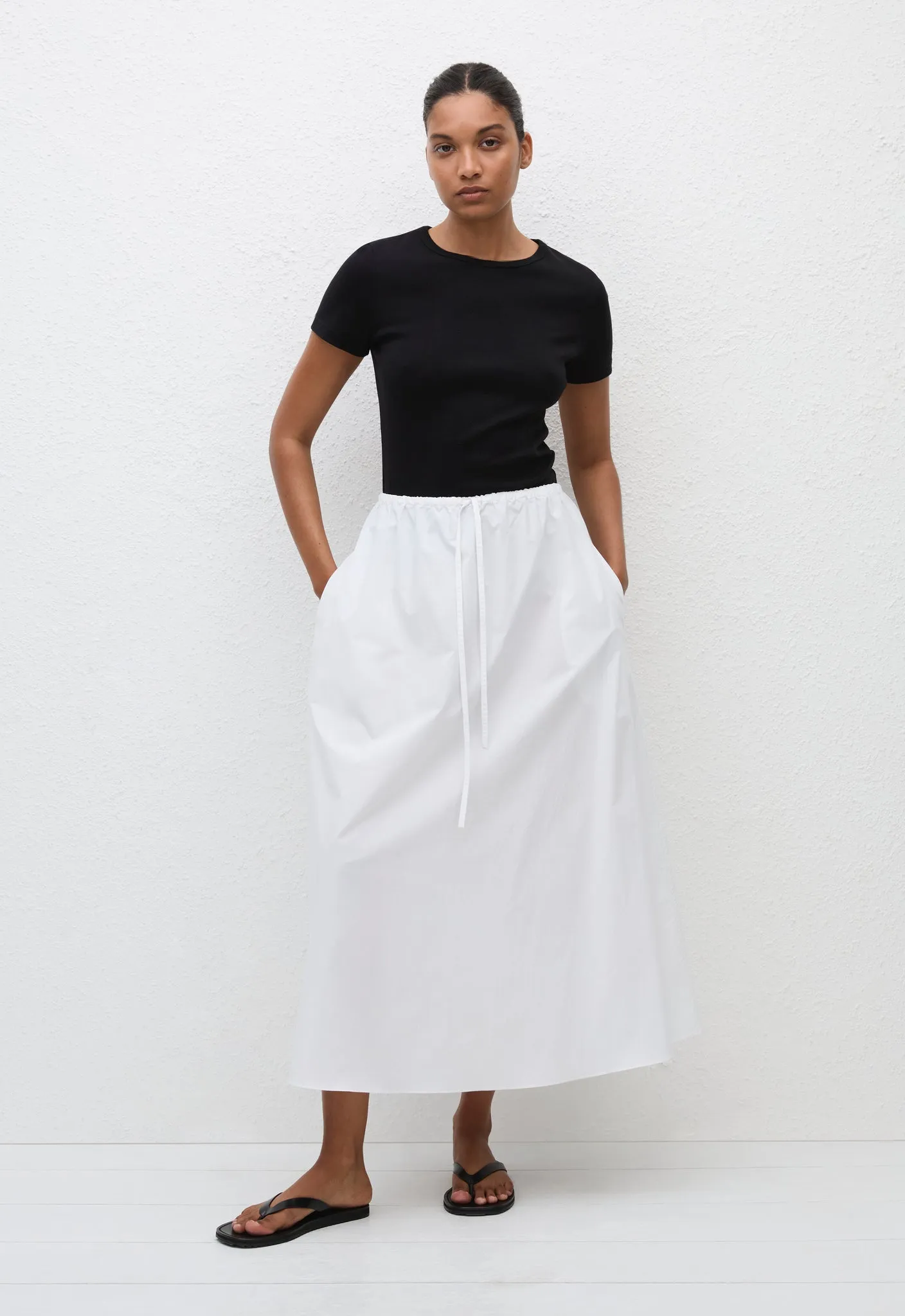 Drawcord Skirt - White