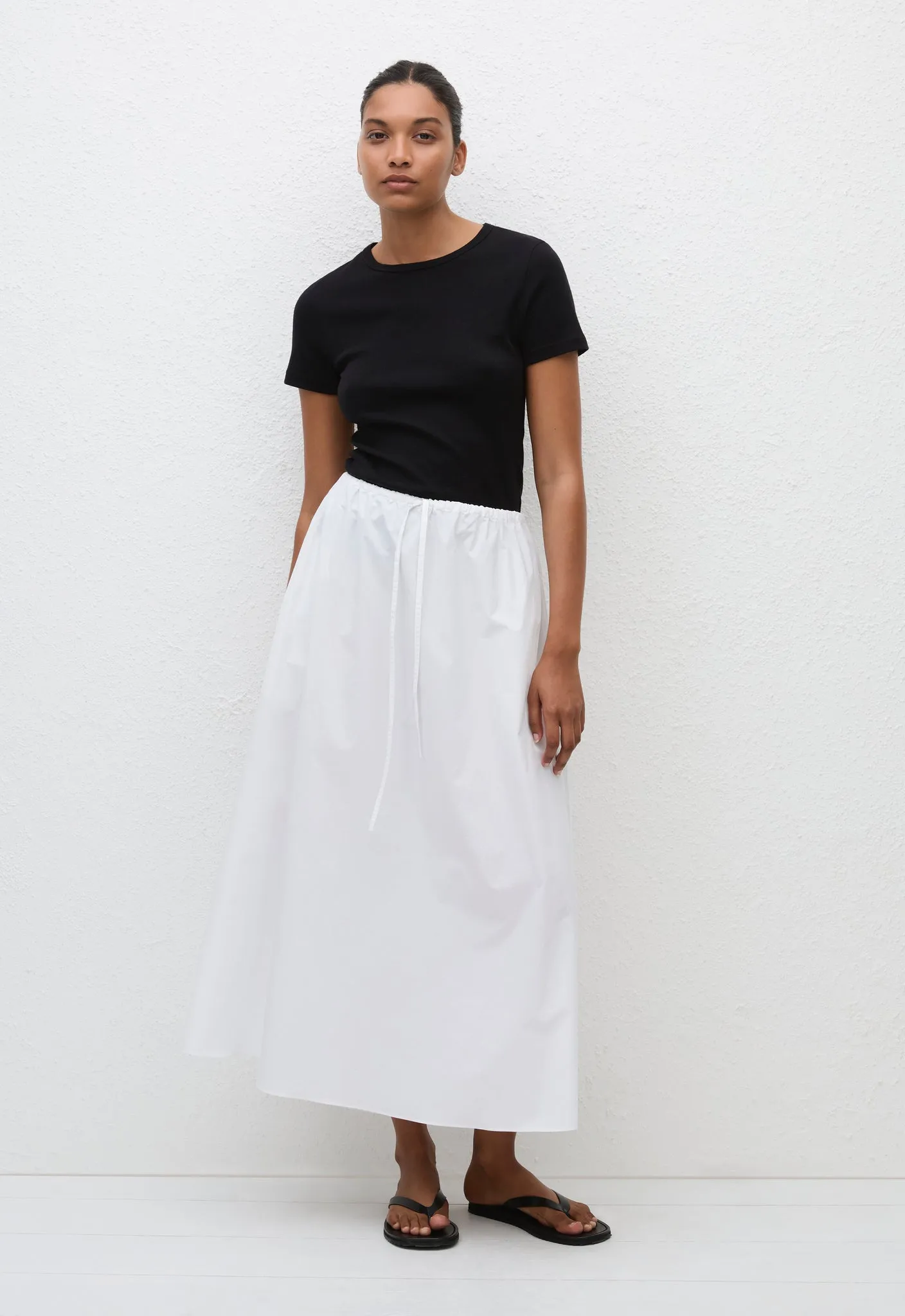 Drawcord Skirt - White