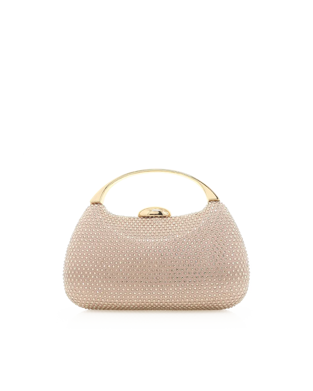 GEORGIA HANDLE BAG - NUDE SATIN-NUDE DIAMANTE