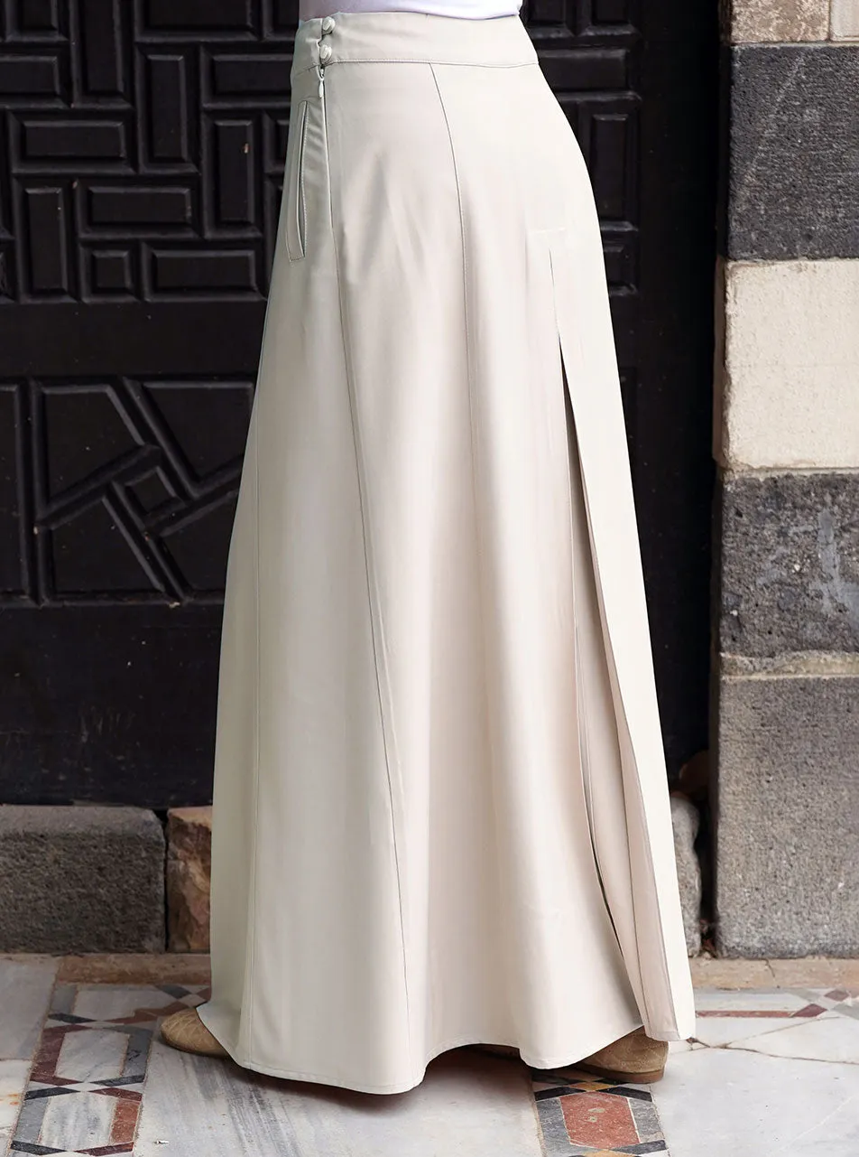 Inverted Front and Back Pleat Skirt