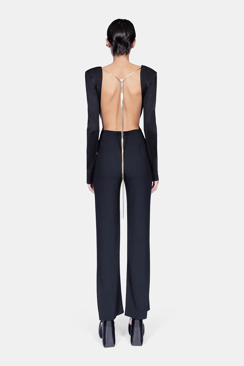 Liquid Chain Jumpsuit - Black