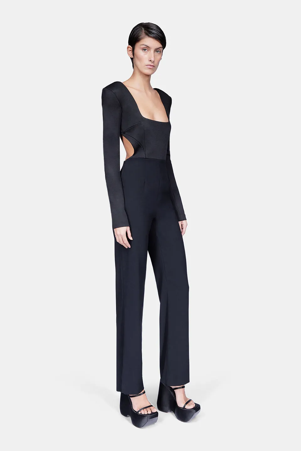 Liquid Chain Jumpsuit - Black