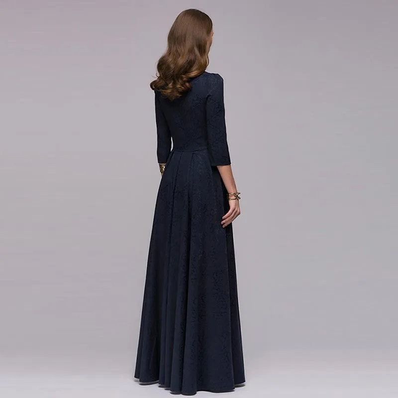 Long paragraph Hepburn Style dress big size dress evening dress Russian dress