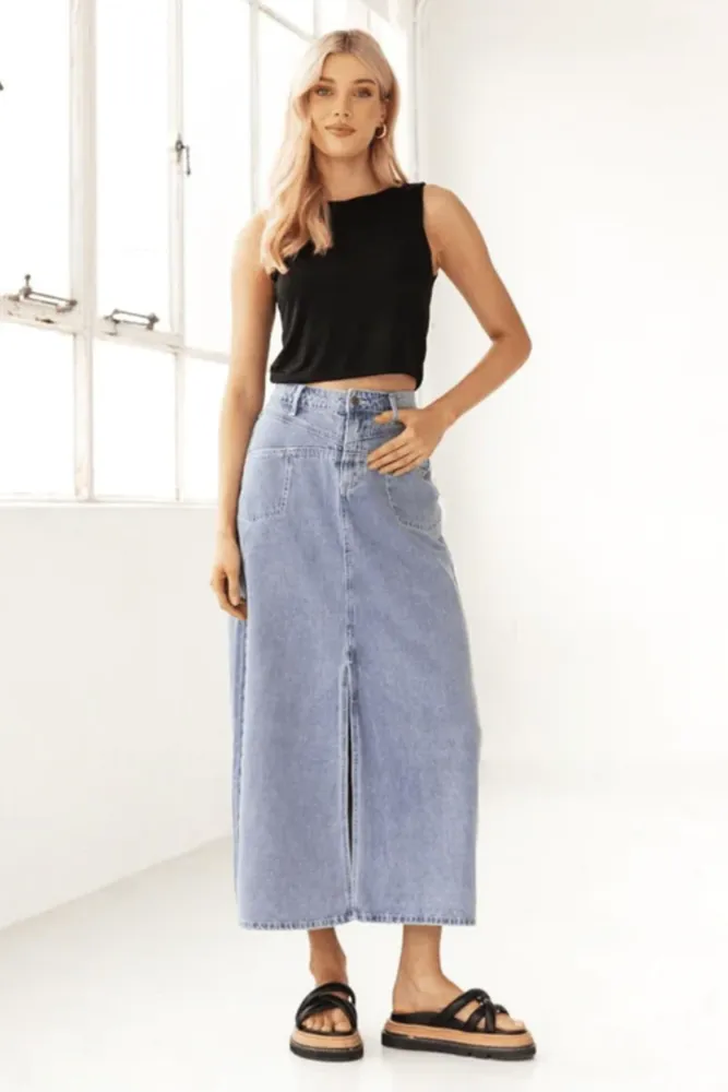 Lucy Denim Maxi Skirt