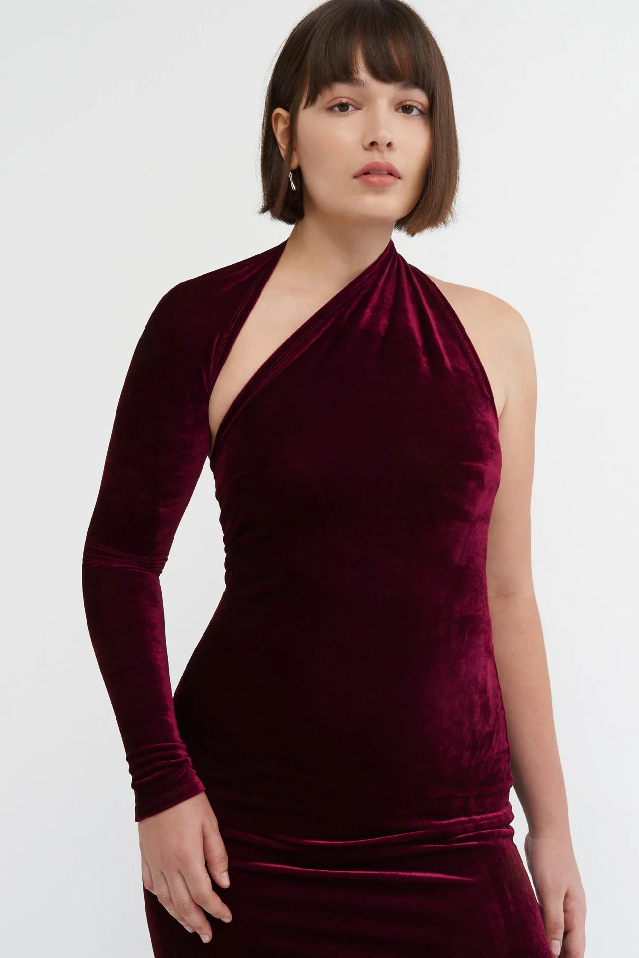 Manhattan Velvet Slit Gown