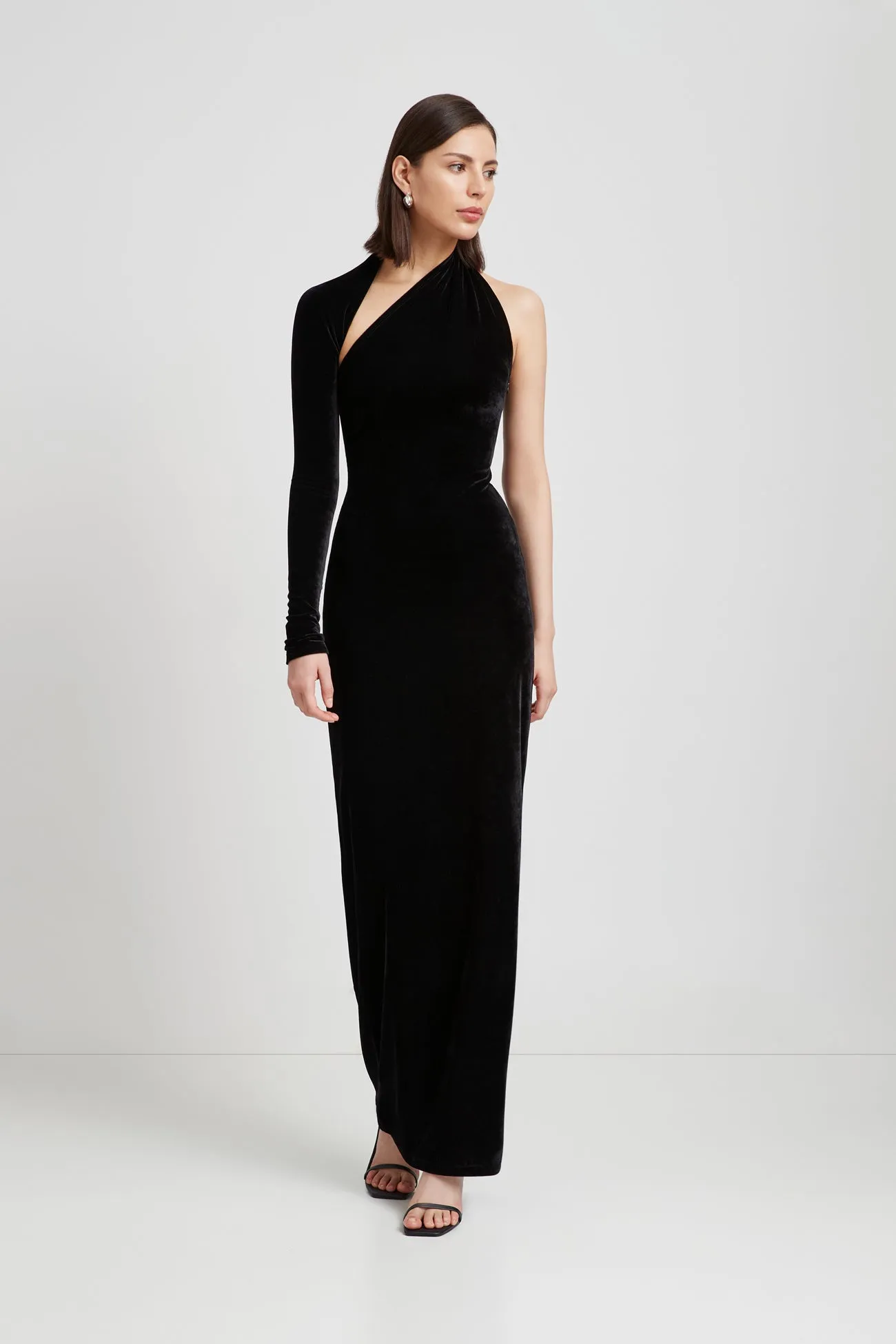 Manhattan Velvet Slit Gown