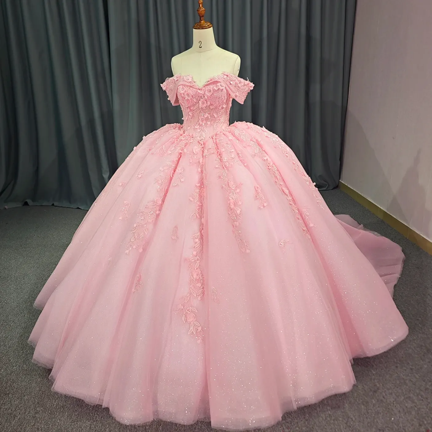 Pink Elegant Chic Evening Quinceañera Dress