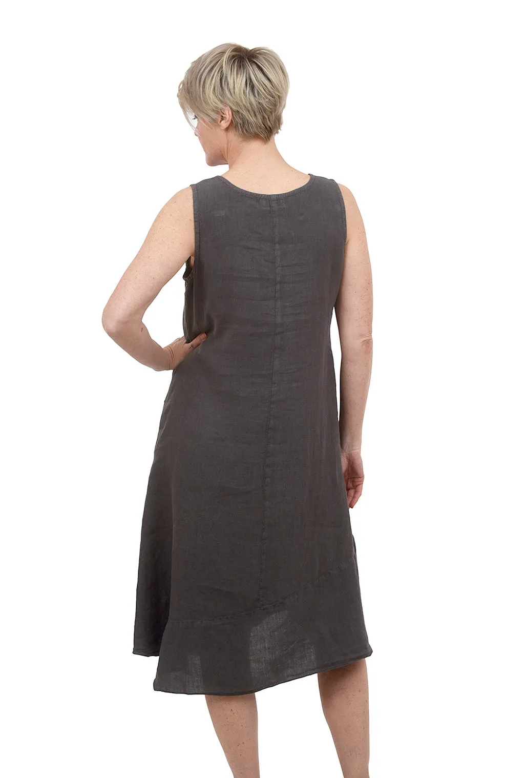 Point Tank Dress, Gray