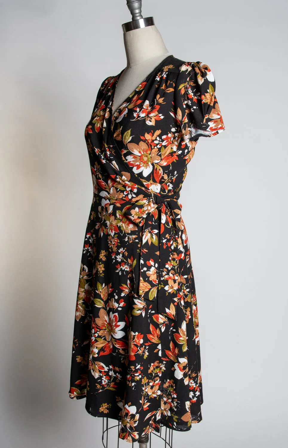 Rayleine Dress - Autumn Blossom, Black