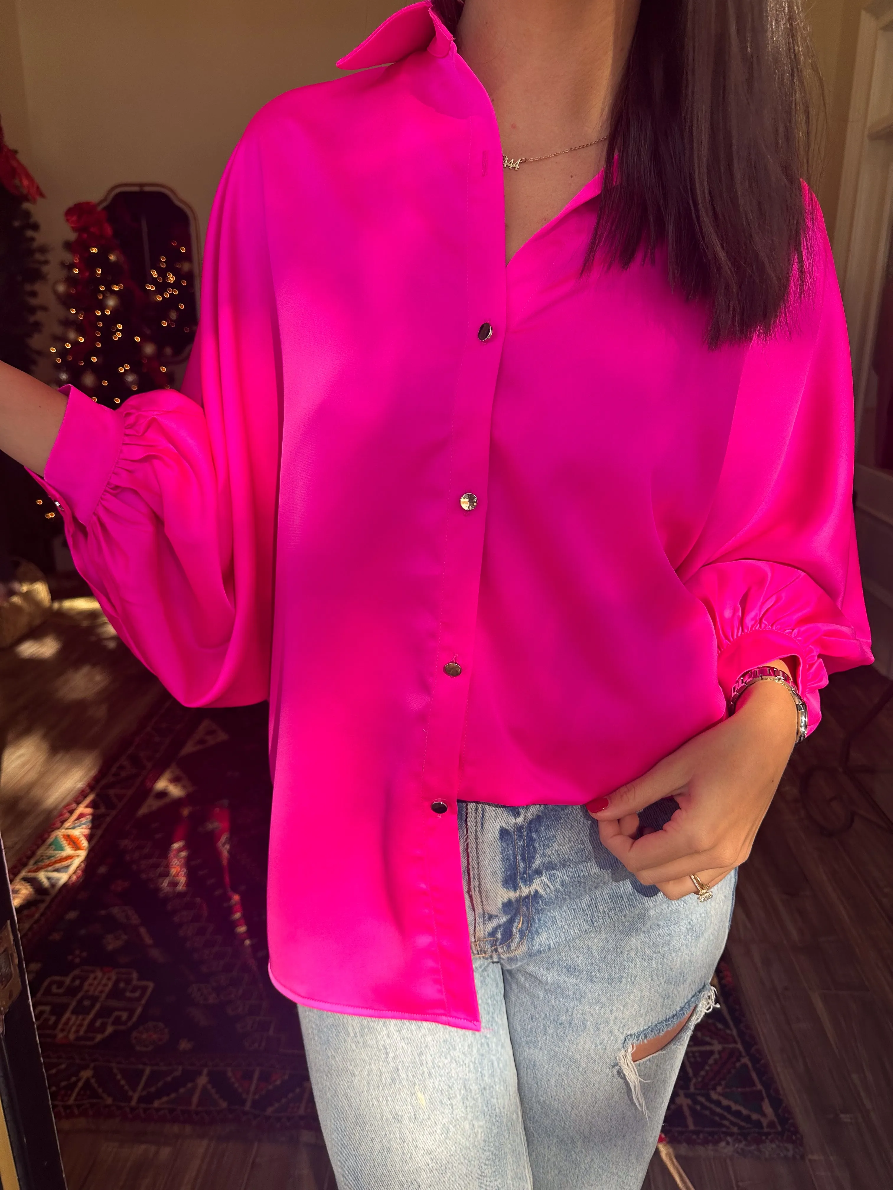 Satin Sweetheart Blouse