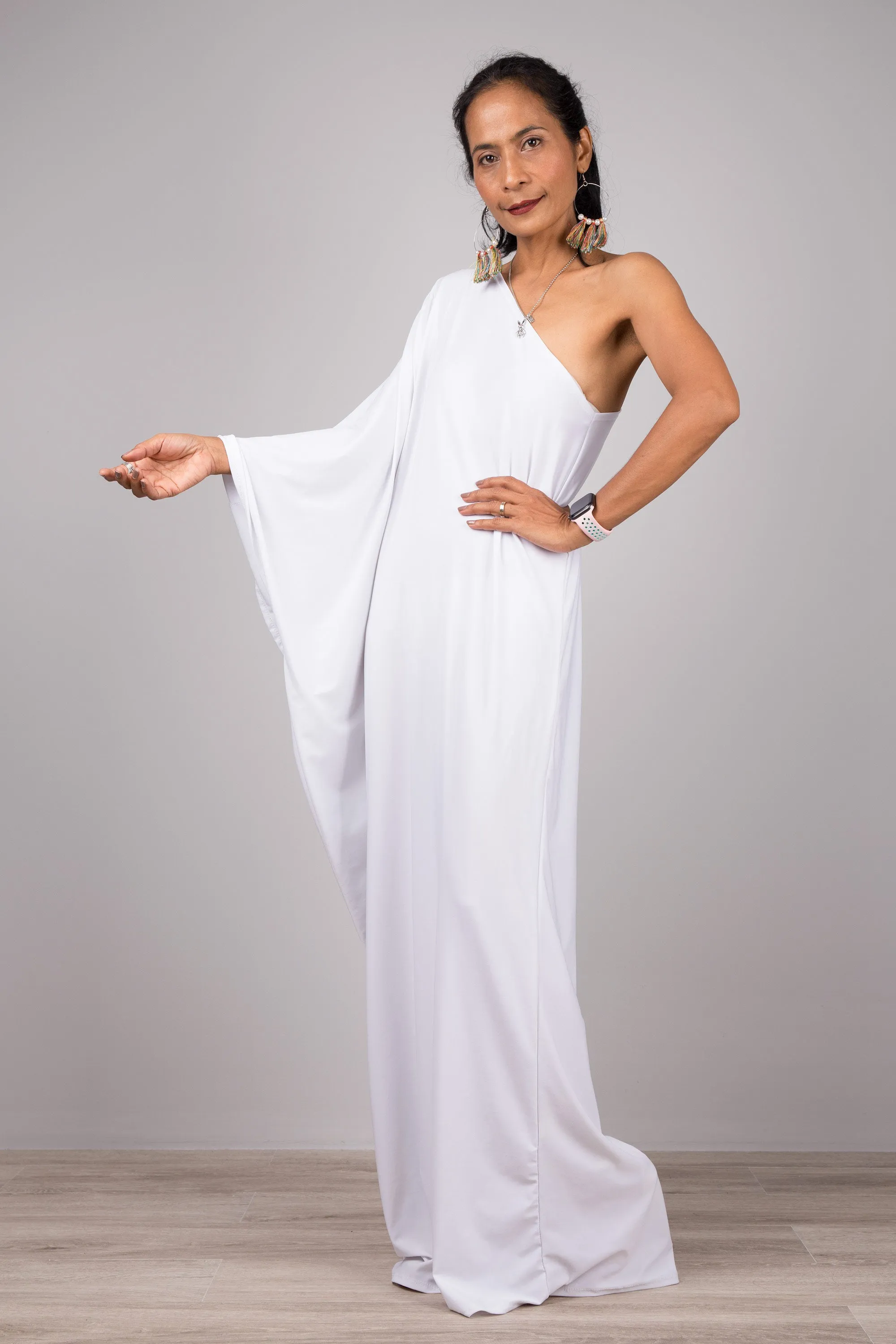 White one shoulder dress